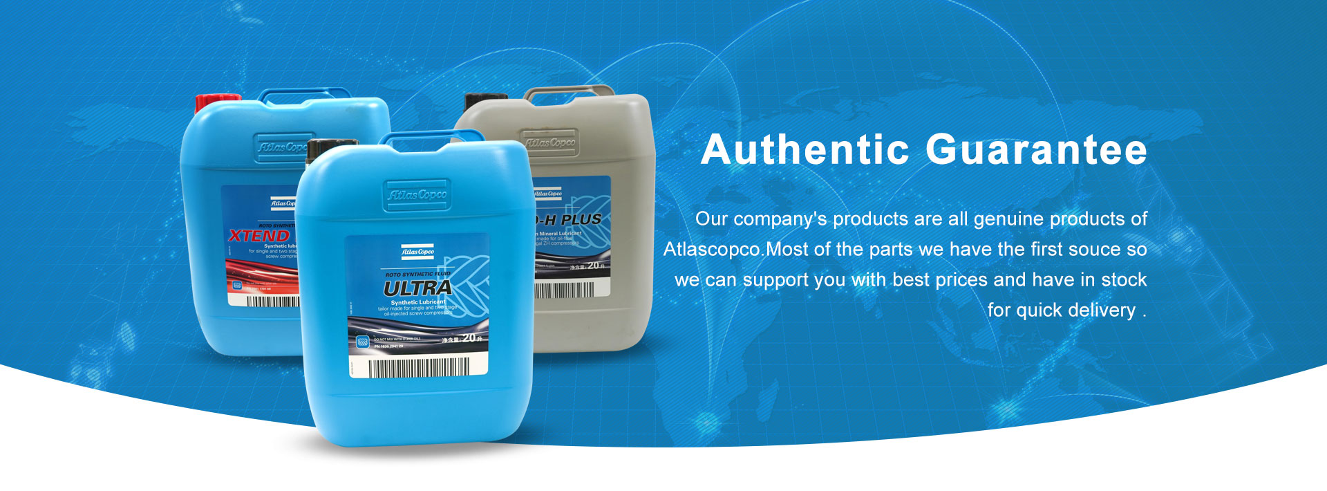 Atlas Copco စစ်မှန်သော အစိတ်အပိုင်းများ တင်သွင်းသူ