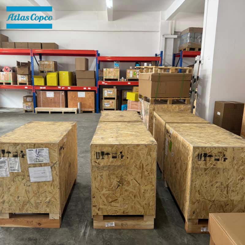 Atlas Copco 1616757591 2902022210 စစ်မှန်သော Air End Screw Element GA GX စီးရီးကွန်ပရက်ဆာခေါင်း