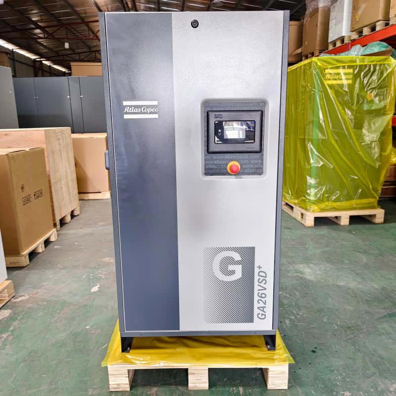 Atlas Copco Air Compressor Original GA26 VSD + 26kW 35HP Variable Speed ​​Oil Injected Rotary Screw Air Compressor 13Bar