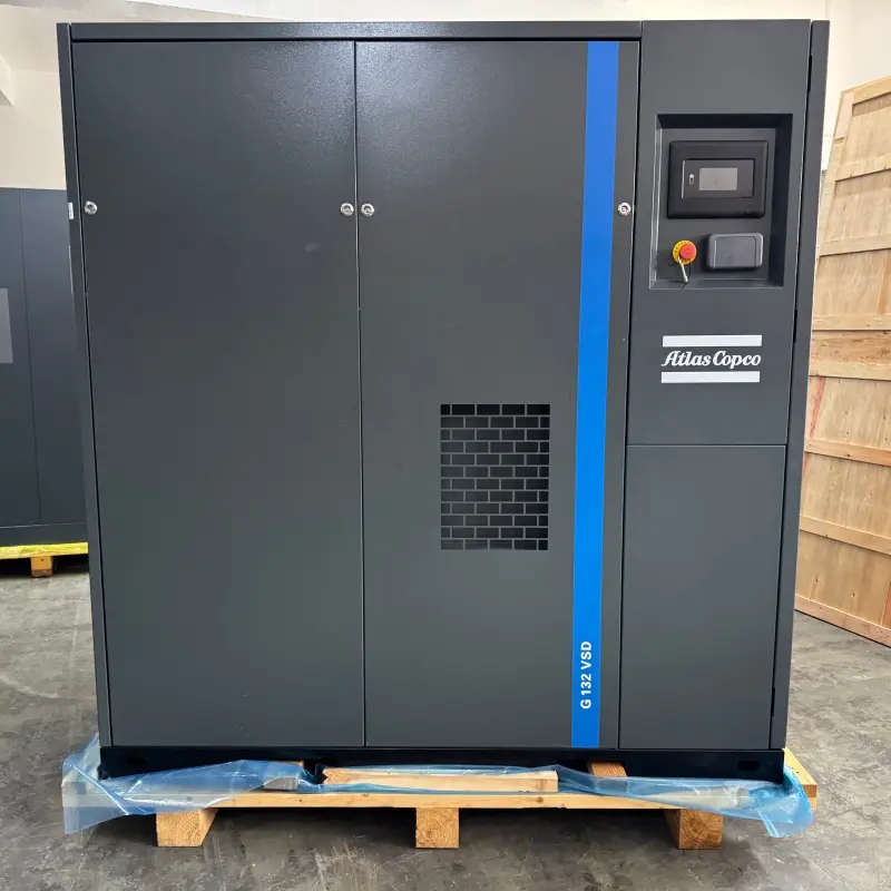 Atlas Copco G132VSD ဆီထိုးသွင်းထားသော ဝက်အူကွန်ပရက်ဆာ 400V 50HZ ပြောင်းလဲနိုင်သော အမြန်နှုန်းဒရိုက်