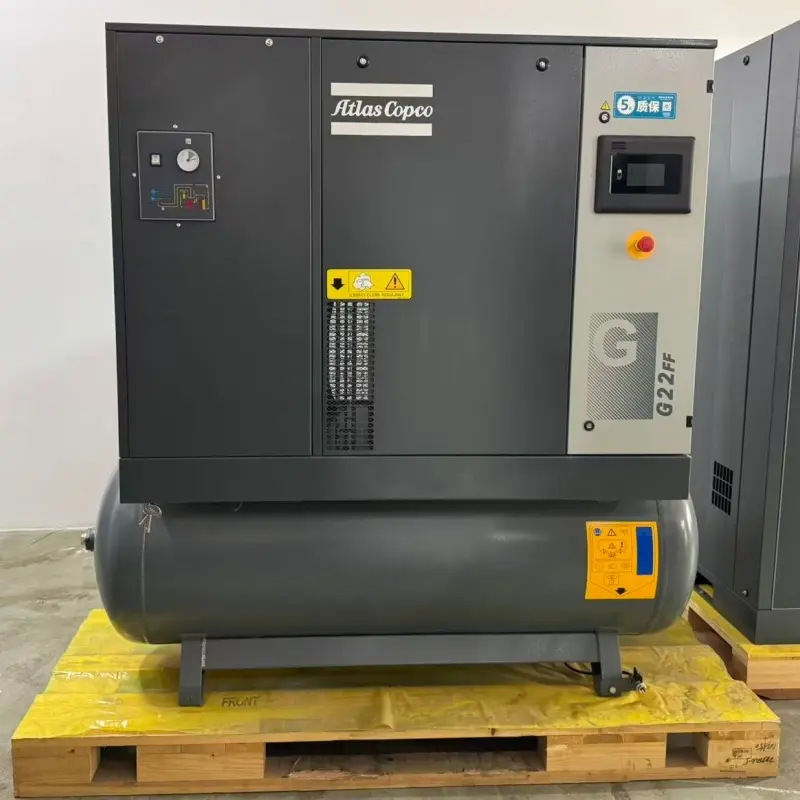 စက်မှုထုတ်လုပ်ခြင်းအတွက် Atlas Copco G22FF 22kW 30HP ရေနံထိုးသွင်းထားသော Rotary Screw Air Compressor