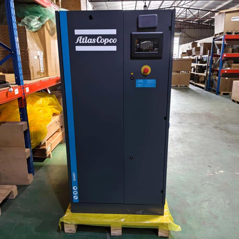 Atlas Copco စာရေးကိရိယာ Rotary Screw Air Compressors GA45+ ချောဆီ AC Power 380V/ 400V 45KW