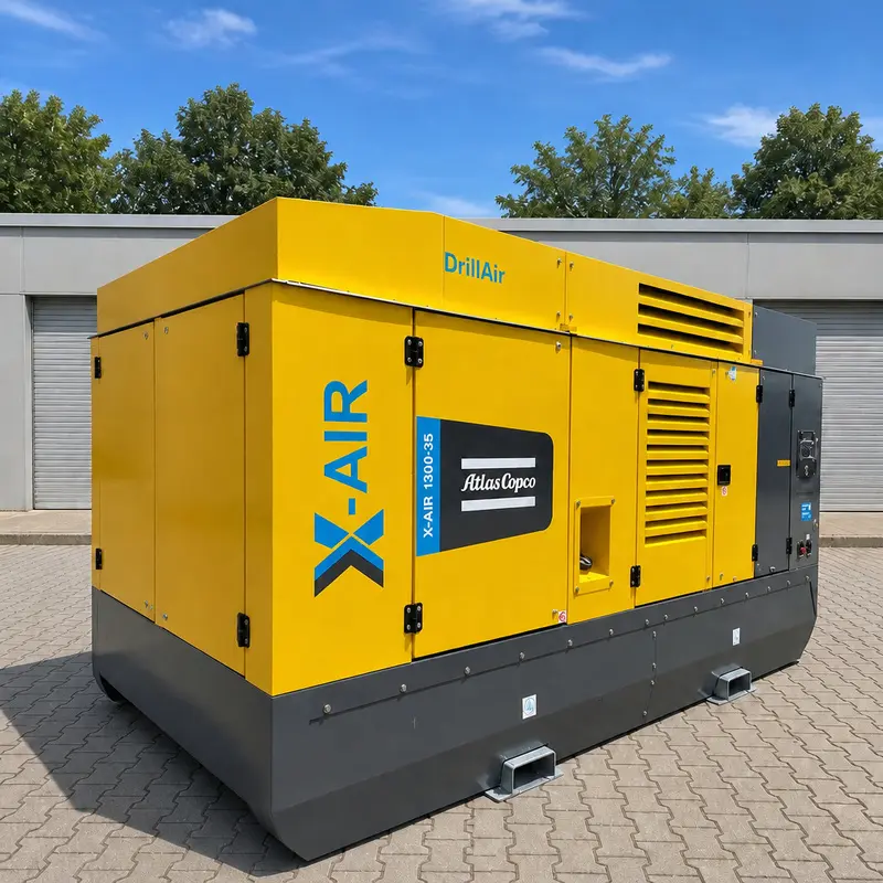 Atlas Copco X-Air 1300 35 Large Mobile Diesel Compressor 412kW 35Bar Drilling စစ်မှန်