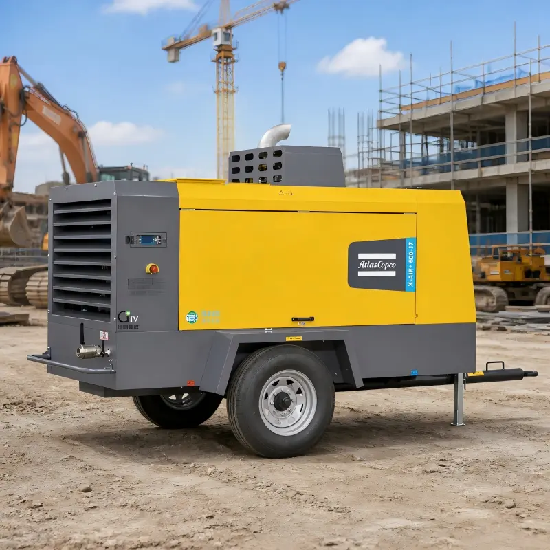 Atlas Copco X-Air+600-17 အိတ်ဆောင်ဒီဇယ်ကွန်ပရက်ဆာ 154kW စစ်မှန်