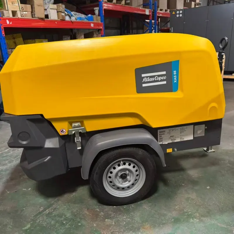 Atlas Copco XAS 88 KD အိတ်ဆောင်ဒီဇယ် အဲယားကွန်ပရက်ဆာ သင်ကြားပို့ချမှု အစစ်အမှန် တူးဖော်ရေး